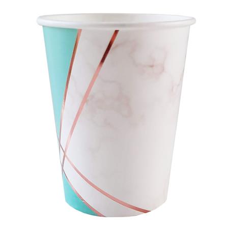 Vaso Geometric aguamarina y marmol 6u
