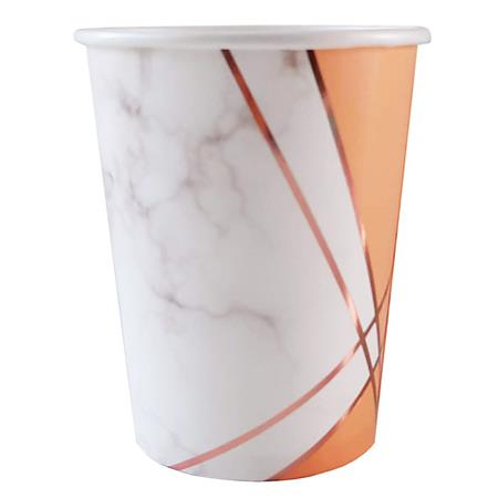 Vaso Geometric salmon y marmol 6u