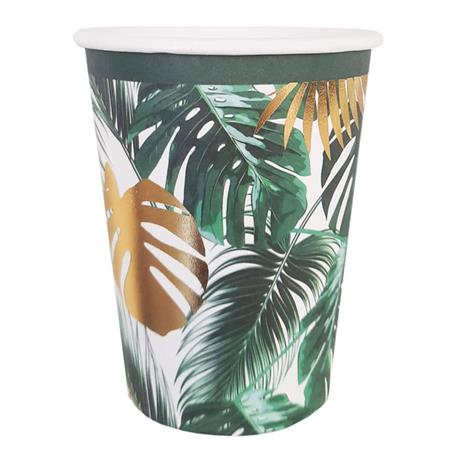 Vaso Golden Hojas 6u
