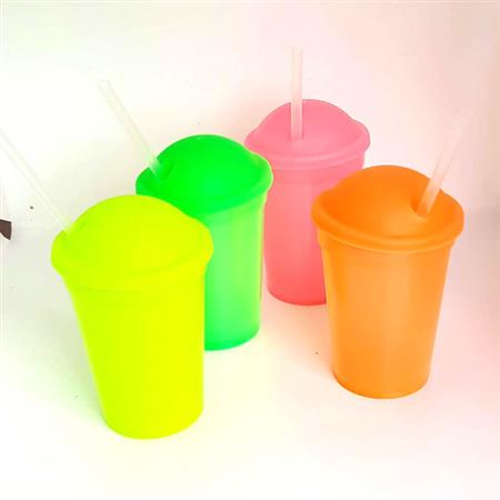 Vasos Milk Shake sorbete fluo pack 4u