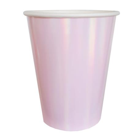Vaso liso rosa Iridiscente 6u