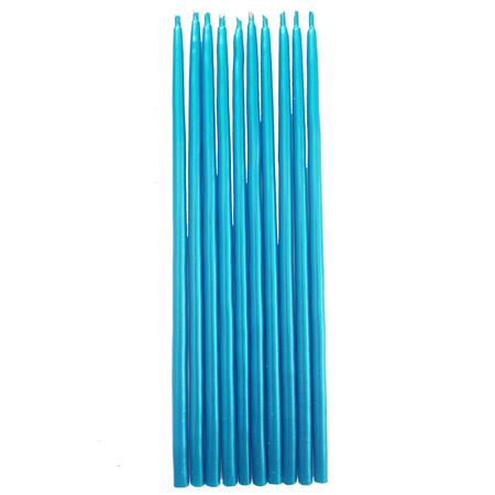 Velas perladas turquesa 10u
