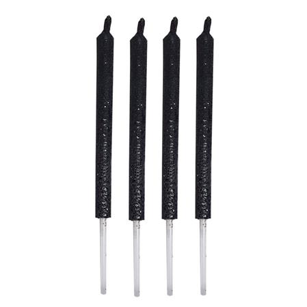 Velas de gibré medianas negras 4u