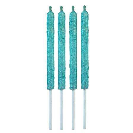 Velas de gibré mediana aguamarina 4u
