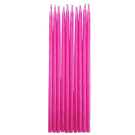 Velas perladas fucsias 10u