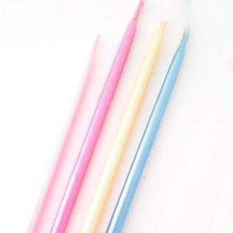 Velas perladas mix pastel 4u