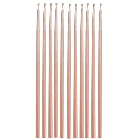 Velas perladas salmon 10u