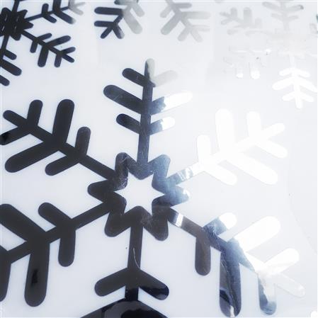 Vinilos plateados met Copos de nieve 6u